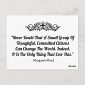 Carte Postale Peut changer le monde (Dos)