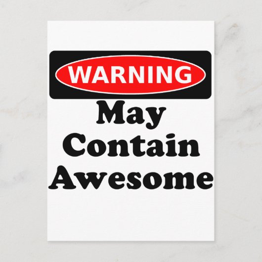 Carte Postale Peut Contenir Awesome (Devant)