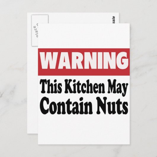 Carte Postale Peut contenir des noix (Devant / Derrière)