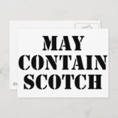 Carte Postale Peut contenir du Scotch (Devant / Derrière)
