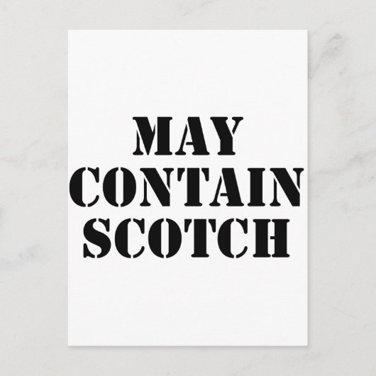 Carte Postale Peut contenir du Scotch (Devant)