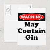 Carte Postale Peut Contenir Le Gin (Devant / Derrière)