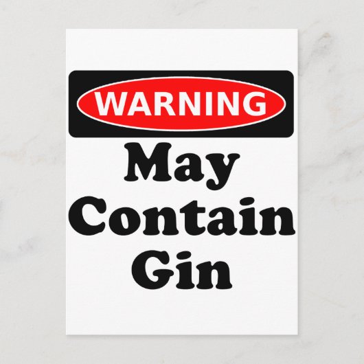Carte Postale Peut Contenir Le Gin (Devant)