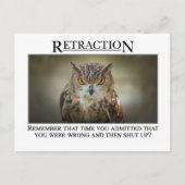 Carte Postale Peut-être devriez-vous repenser ce que vous avez d (Devant)