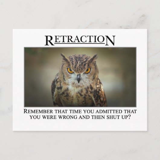 Carte Postale Peut-être devriez-vous repenser ce que vous avez d (Devant)