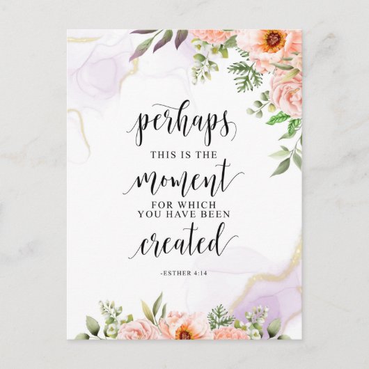 Carte Postale Peut-être est-ce le moment, Esther 4:14 (Devant)