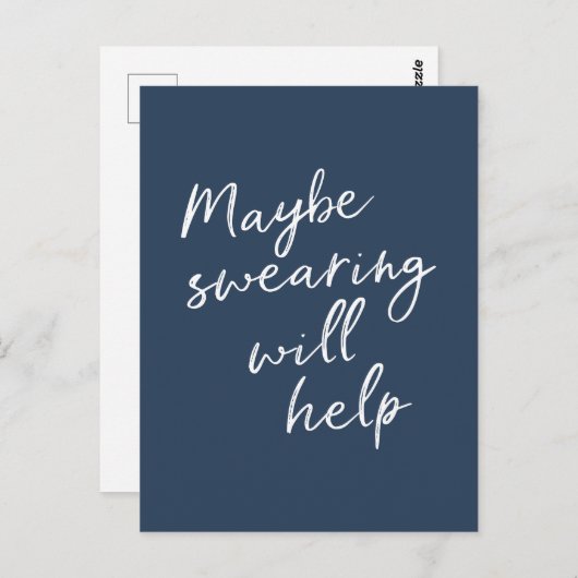 Carte Postale Peut-Être Que Le Balayage Aidera Cheeky Snarky Dir (Devant / Derrière)