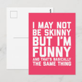 Carte Postale Peut Ne Pas Être Mince Citation Drôle (Devant / Derrière)