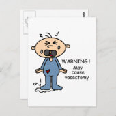 Carte Postale Peut Provoquer une vasectomie (bleu) (Devant / Derrière)