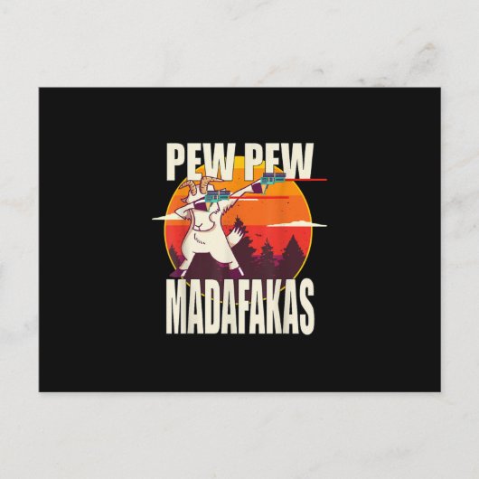 Carte Postale Pew Pew Madafakas Pew Pew Madafakas Chèvre (Devant)
