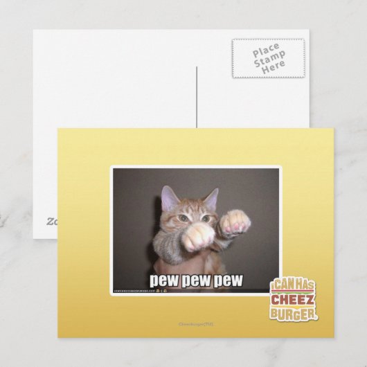Carte Postale Pew pew pew (Devant / Derrière)