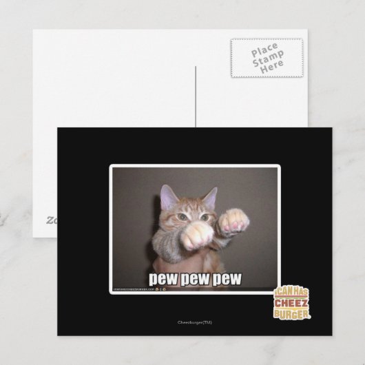 Carte Postale Pew pew pew (Devant / Derrière)