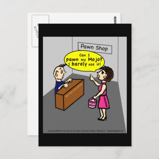 Carte Postale PEWN MY MOJO humoristique drôle et sarcastique des (Devant / Derrière)