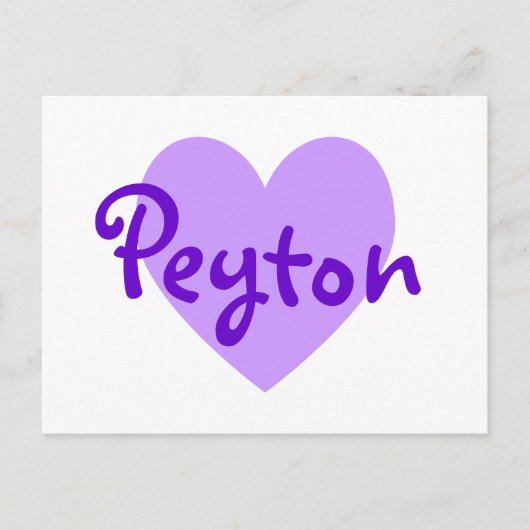 Carte Postale Peyton en violet (Devant)