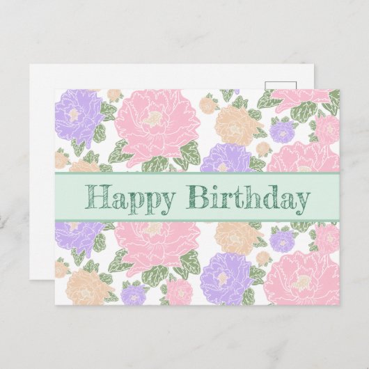 Carte Postale Pfingstrose (Devant / Derrière)