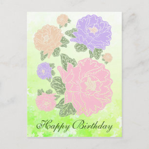 Carte Postale Pfingstrose