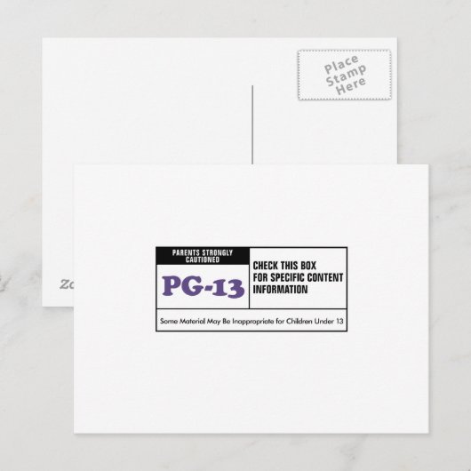 CARTE POSTALE PG 13 (Devant / Derrière)