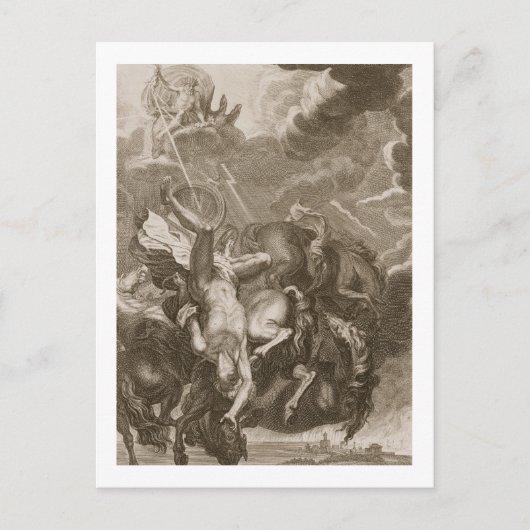 Carte Postale Phaeton décroché par Thunderbolt de Jupiter, 1731 (Devant)