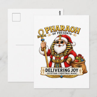 Carte Postale Pharaon des Cadeaux Égyptien Noël Père Noël