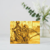Carte Postale Pharaon égyptien dans son chariot (Debout devant)