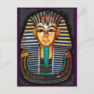 Carte postale Pharaon égyptien TUTANKHAMEN