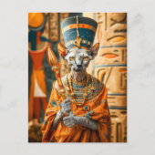 Carte Postale Pharaon sans cheveux avec couronne (Devant)