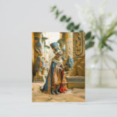 Carte Postale Pharaon sans cheveux avec couronne (Debout devant)