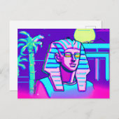 Carte Postale Pharaon Synthwave (Devant / Derrière)