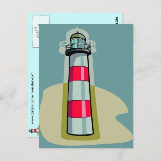Carte postale phare (Devant / Derrière)