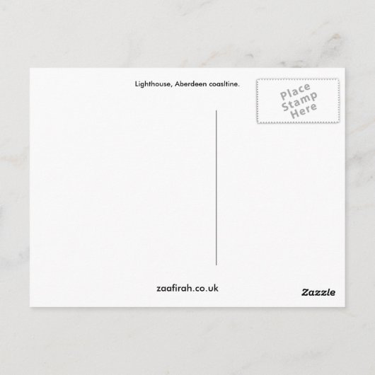 Carte Postale Phare (Dos)