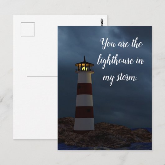 Carte Postale Phare (Devant / Derrière)