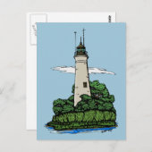 Carte Postale Phare (Devant / Derrière)