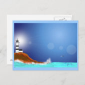 Carte postale phare (Devant / Derrière)