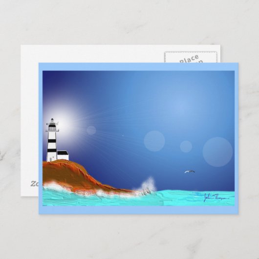 Carte postale phare (Devant / Derrière)