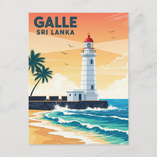 Carte Postale Phare à Galle Sri Lanka Travel