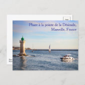 Carte Postale Phare à la pointe de la Désirade Postcard (Devant / Derrière)