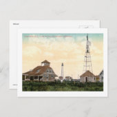 Carte Postale Phare, Cape May, New Jersey Vintage (Devant / Derrière)