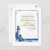 Carte Postale Phare comme un père, Fête des pères (Devant / Derrière)