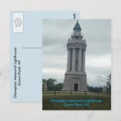 Carte Postale Phare commémoratif Champlain (Devant / Derrière)