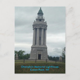 Carte Postale Phare commémoratif Champlain