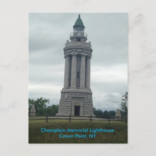 Carte Postale Phare commémoratif Champlain (Devant)