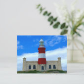 Carte Postale Phare Côtier Charme Rouge Bleu Blanc Photo (Debout devant)