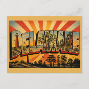 Carte Postale Phare côtier de Delaware Forêt de cyprès Art