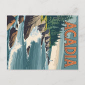 Carte Postale Phare côtier de l'Acadie rétro (Devant)