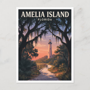 Carte Postale Phare d'Amelia Island Fernandina Beach Floride