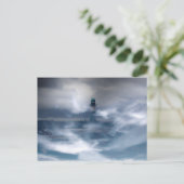 Carte Postale Phare dans la tempête - Mer Baltique (Debout devant)
