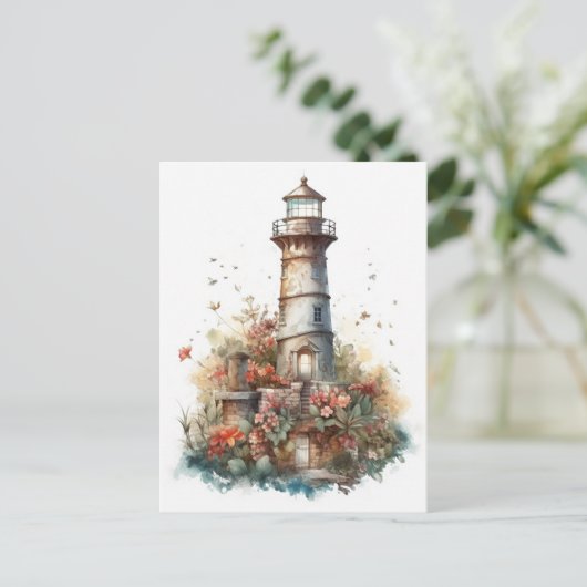 Carte Postale Phare d'aquarelle Fairytale (Debout devant)