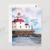 Carte Postale Phare d'Ashtabula 1995 (Devant / Derrière)