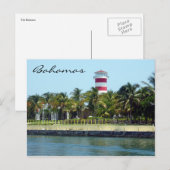 Carte Postale phare de bahamas (Devant / Derrière)
