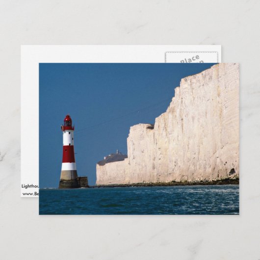 Carte Postale Phare de Beachy Head, Eastbourne, East Sussex (Devant / Derrière)